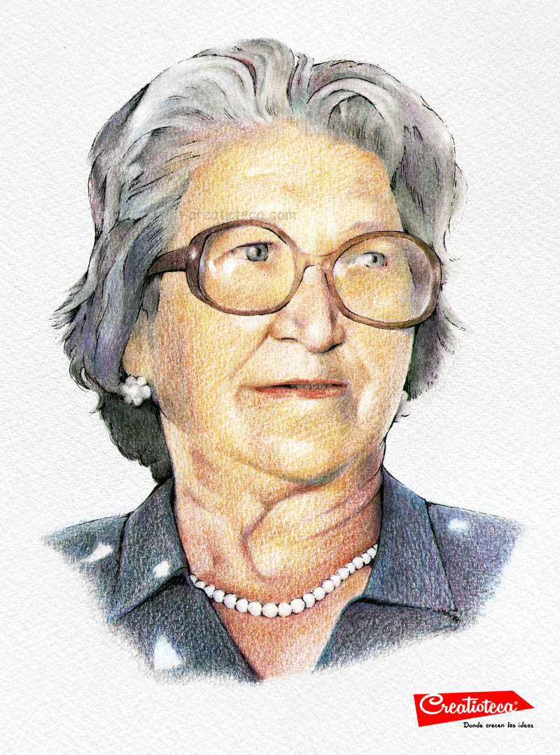 Retrato a lápices de colores y tinta Creatioteca