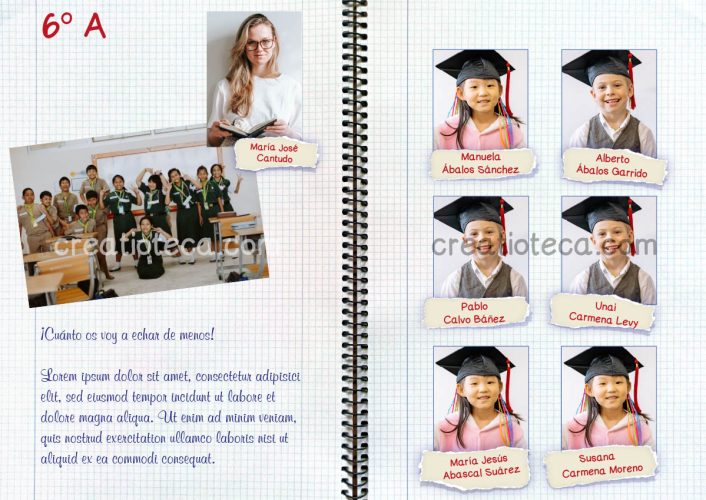 Ejemplo de anuario de primaria Creatioteca