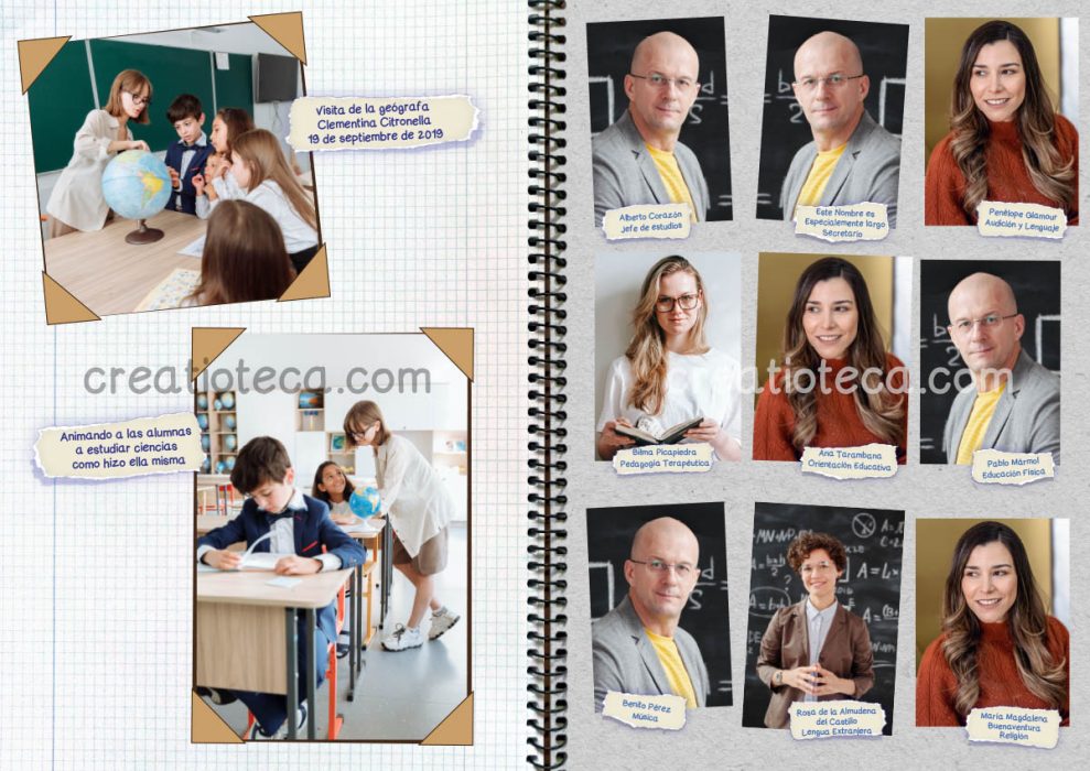 Ejemplo de anuario de primaria Creatioteca